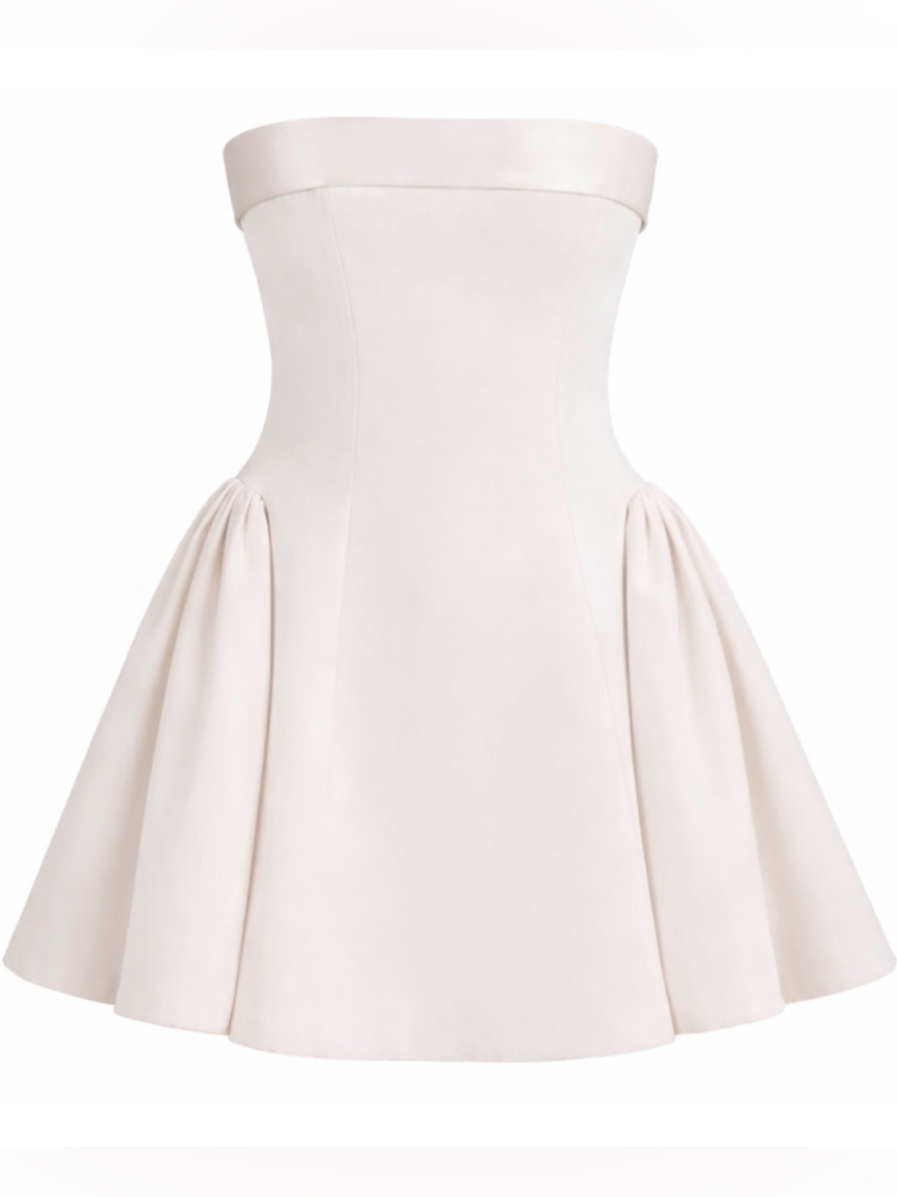 Mirror Palais Strapless Opera Mini Dress in Pearl